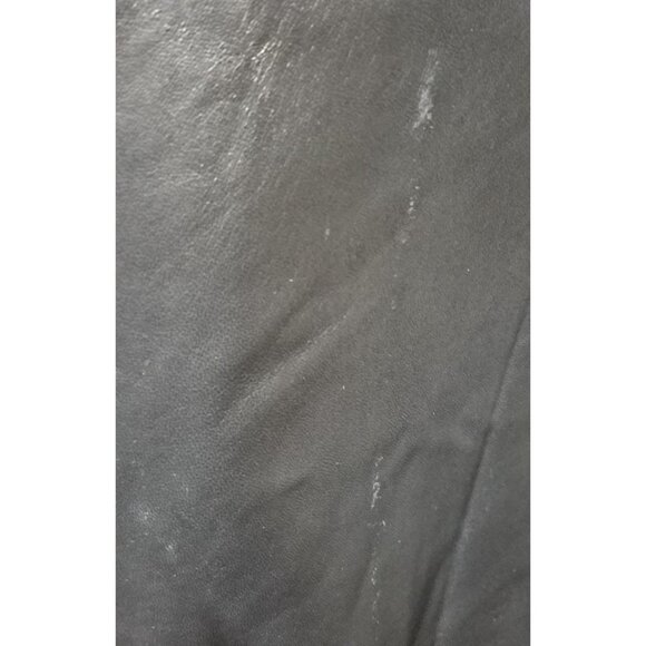 Colebrook & Co. Black Leather Lined Trench Coat Women's L Biker Goth Western - Picture 16 of 16